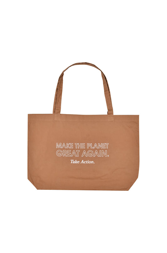 Make the Planet Great Again Large Tote Bag Cedar