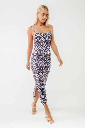 Pacific Dress Plum Psychedelic
