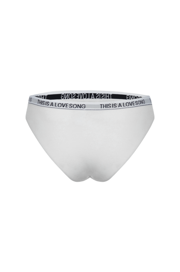 Hi-Cut Underwear  White - BOTTOMS THIS IS A LOVE SONG