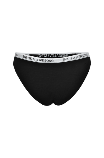 Hi-Cut Underwear  Black - BOTTOMS THIS IS A LOVE SONG