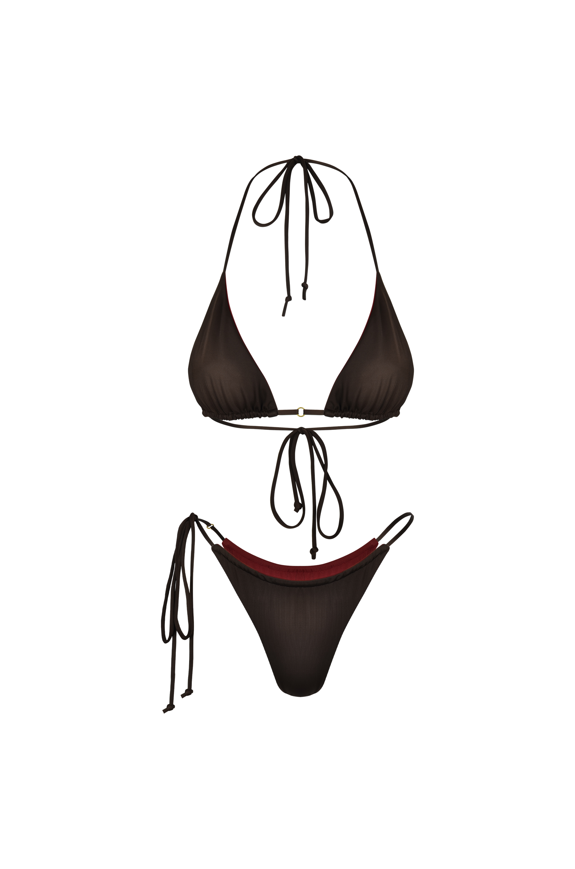 Xena Triangle Top Riversable Choco Rouge - Swimwear THIS IS A LOVE SONG