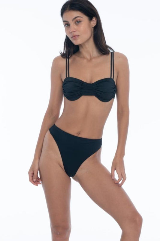 Zephyr Cheeky Bikini Bottom Black