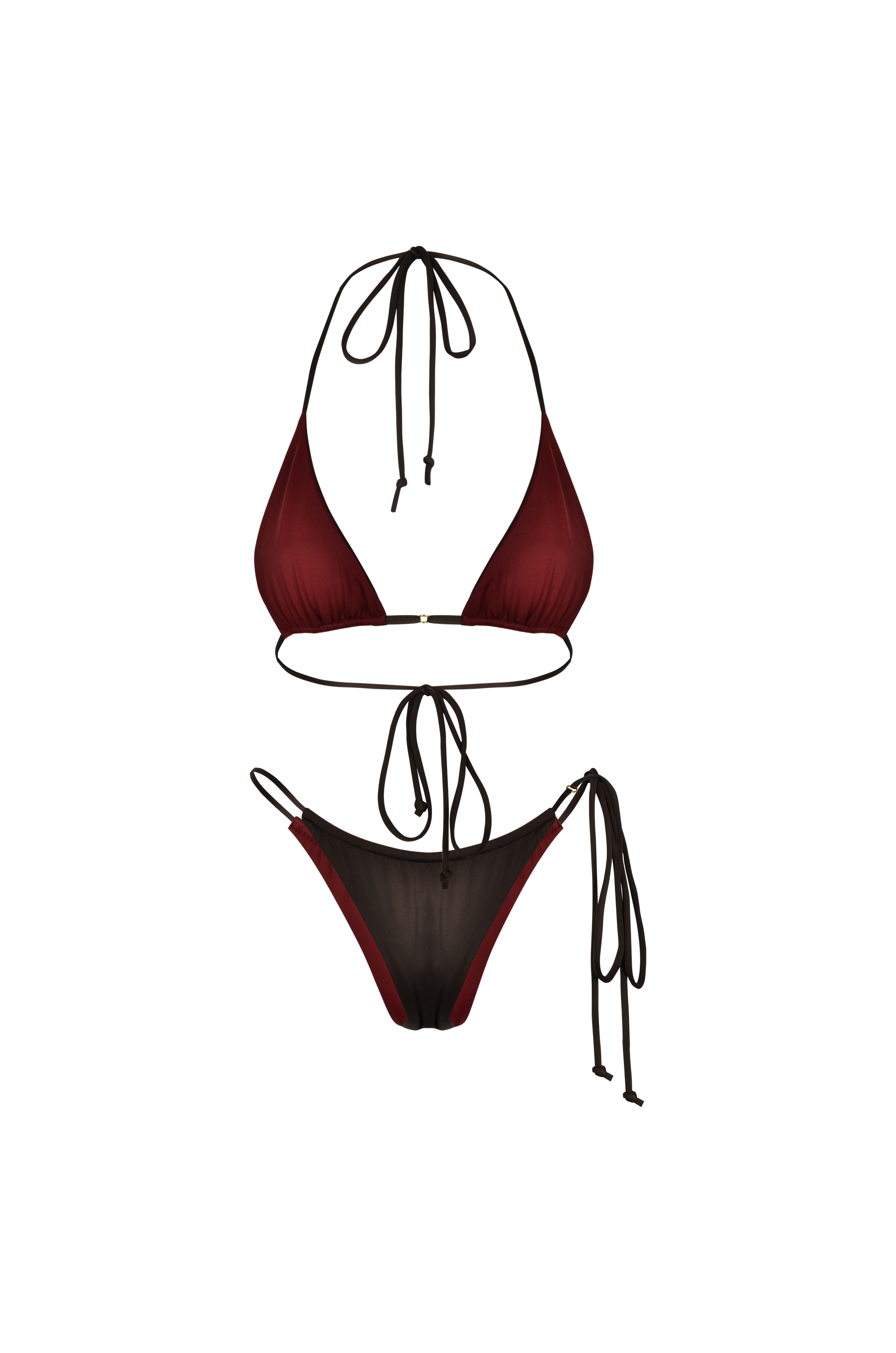 Xena Triangle Top Reversible Choco Rouge - Swimwear THIS IS A LOVE SONG