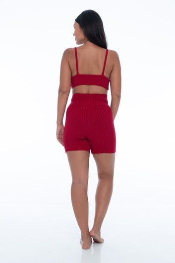 Gaia Bike Shorts Red - APPAREL THIS IS A LOVE SONG