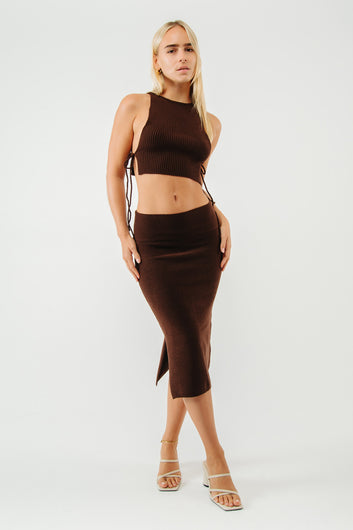 Halcyon Skirt Chocolate - APPAREL THIS IS A LOVE SONG