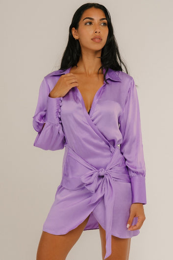 APPAREL - Serene Shirt Dress (Lilac)