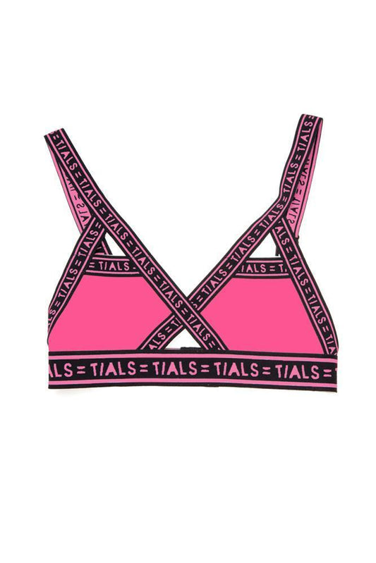 Single Logo Bondage Bra: Hot Pink Exclusive - THIS IS A LOVE SONG 